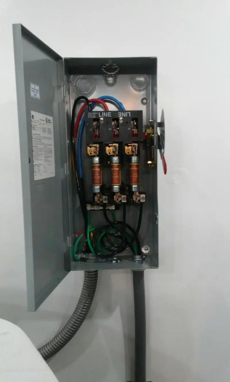 Three-phase disconnect switch installed for Electrical Wiring & Rewiring in Massanetta Springs