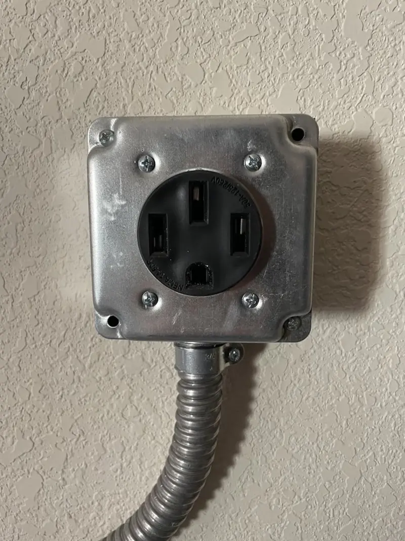 NEMA 14-50 outlet installed for Electrical Panel Upgrade in Massanetta Springs