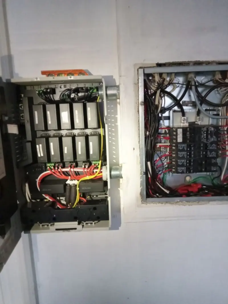 Electrical panel upgrade completed for Security Camera Wiring in Massanetta Springs